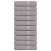 vidaXL Кърпи за душ FROGN 10 бр. Сиви 70x140 см 360 г/м&sup2;
