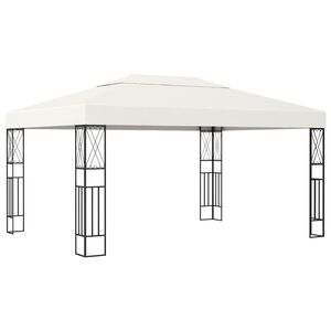 vidaXL Шатра, 3х4 м, кремава, текстил