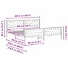 vidaXL Рамка за легло Черно 200 x 200 cm Солидно борово дърво