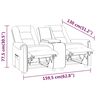 vidaXL 2-местен масажен реклайнер с държачи за чаши, кафяв