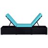 vidaXL Градински лаундж комплект с възглавници 9 части полиратан син