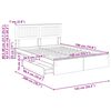 vidaXL Легло с място за съхранение Бяло 140 x 190 cm Инженерно дърво