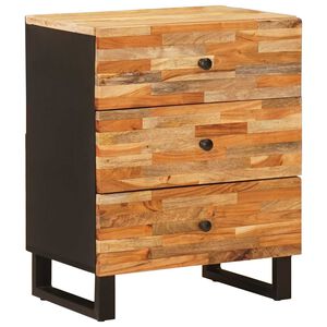 vidaXL Леглов шкаф Кафяво 50 x 33 x 62 см Солидно мангово дърво
