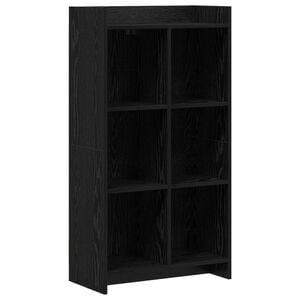 vidaXL Библиотека Черен дъб 59 x 30 x 111 см Инженерна дървесина