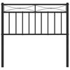 vidaXL Метална резервна табла за легло, черна, 90 см