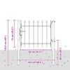 vidaXL Врата за ограда Сив 103 x 250 см Прахово боядисана стомана