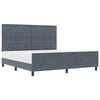 vidaXL Легло с пружинирана основа Тъмносив 180 x 200 cm Кадифе