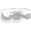 vidaXL Градински комплект диван с възглавници 9 части сив полиратан