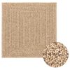 vidaXL Килим "ZIZUR", 120x120 см, визия юта, за закрито и открито