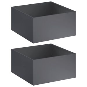 vidaXL Градинска саксия 2 бр. Антрацит 100 x 100 x 40 cm