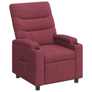 vidaXL Разтегателен стол Виненочервен 75 x 95 x 103 cm Текстил