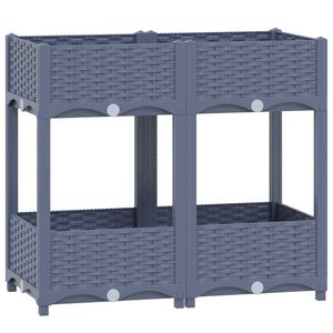 vidaXL Повдигната леха, 80x40x71 см, полипропилен