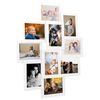 vidaXL Фоторамка колаж за 10 снимки (13х18 см), бяла, МДФ