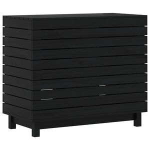 vidaXL Кош за пране, 88,5x44x76 см, борово дърво масив