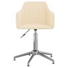 vidaXL Въртящи се трапезни столове, 2 бр, кремави, текстил