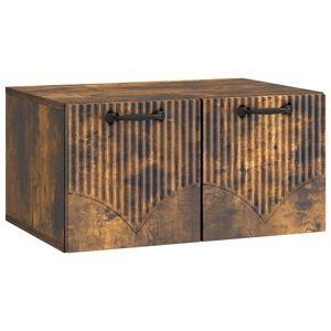 vidaXL Стенно монтиран ТВ шкаф Опушен дъб 59,5 x 41 x 30 см