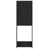 vidaXL Шкаф за пералня, черен, 64x25,5x190 см