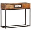 vidaXL Конзолна маса, златисто, 90x30x75 см, регенерирано дърво масив