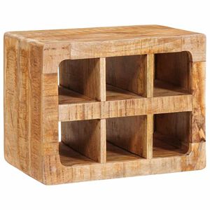 vidaXL Винен рафт Кафяво 44 x 30 x 35 см Солидно мангово дърво
