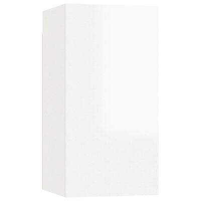 vidaXL ТВ шкафове, 4 бр, бял гланц, 30,5x30x60 см, ПДЧ