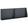 vidaXL Задържащи стени 2 бр. 60 x 12 x 40 cm Стомана Антрацит