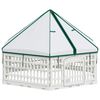 vidaXL 6 панелна играчка за кучета 122 x 106,5 x 82 см Пластмаса Бяло