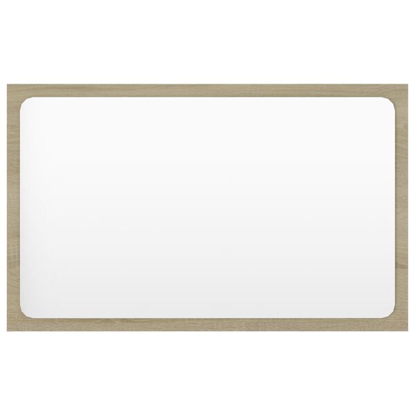 vidaXL Огледало за баня, дъб сонома, 60x1,5x37 см, ПДЧ