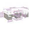 vidaXL Градински Софа Комплект с възглавница 11 pcs Сив полиратан