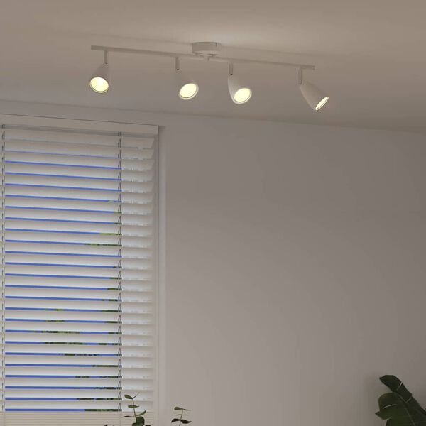 vidaXL Таванен спот с прожектори Бяло 25.5 x 8 x 16 см Метал