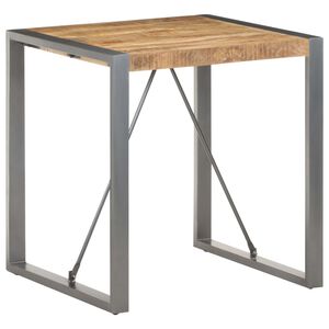 vidaXL Трапезна маса, 70x70x75 cм, грубо мангово дърво масив