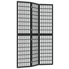 vidaXL Параван за стая, 3 панела, японски стил, 120x170 cм, черен