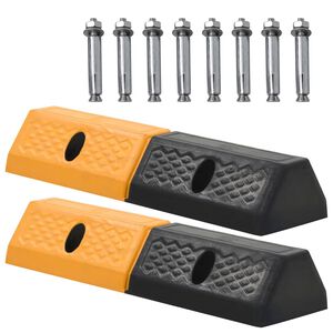 vidaXL Гумени ограничители за паркинги, 2 бр, 49x15x9 см