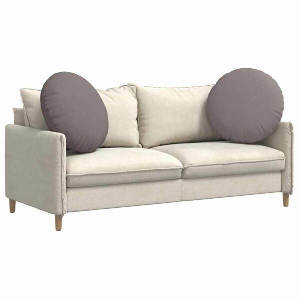 vidaXL Възглавници за седалки 2 pcs Таупе &Oslash;60 x 21 см текстил