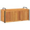 vidaXL Външна кутия за възглавници 110x45x42/53см акация масив стомана