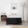 vidaXL Рамка за легло с матрак Черно 90 x 200 cm текстил