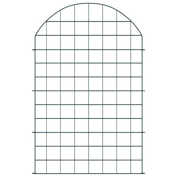 vidaXL Комплект ограда за езеро 8 pcs Зелен 50 x 80 cm Стомана