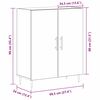 vidaXL Служебен шкаф Черния дъб 69,5 x 34 x 90 см Инженерно дърво