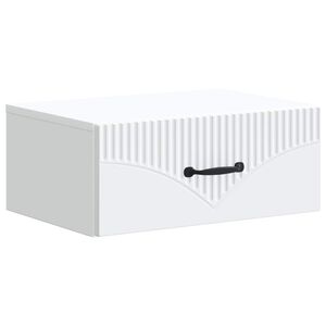 vidaXL Спален шкаф с монтаж на стена с чекмедже Бяло 49 x 34,5 x 20 см