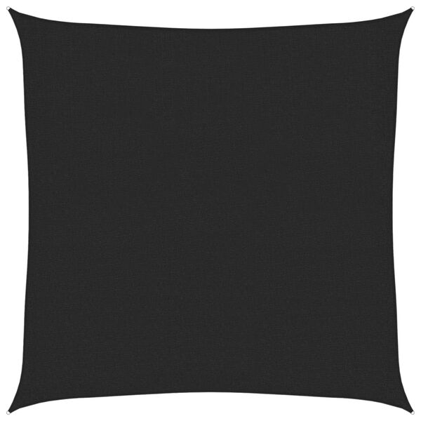vidaXL Платно-сенник, 160 г/м², черно, 3x3 м, HDPE
