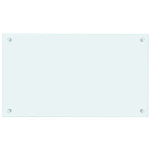 vidaXL Кухненски гръб, млечен, 70х40 см, закалено стъкло