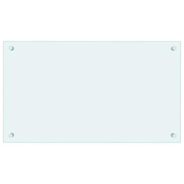 vidaXL Кухненски гръб, млечен, 70х40 см, закалено стъкло