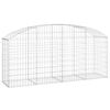 vidaXL Дъговидна габионна кошница 200x50x80/100 см поцинковано желязо