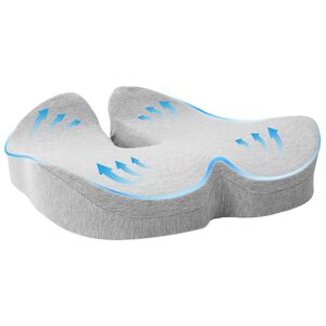 vidaXL Възглавница с възглавница Светлосиво 50 x 43 x 10 см Памук