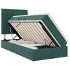 vidaXL LED легло за съхранение с матрак Тъмнозелено 90 x 200 cm Кадифе