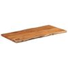 vidaXL Плот за маса, 80x40x2,5 см, правоъгълен, акация масив, жив ръб