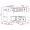 vidaXL Комплект кухненски шкафове от 14 части Porto, инженерно дърво