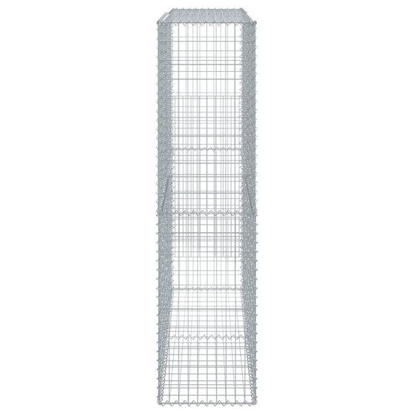 vidaXL Габионна кошница с покритие, 200x50x200 см, поцинковано желязо