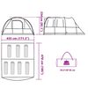 vidaXL Семейна палатка тунелна 7 местна сиво-оранжева водоустойчива
