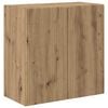 vidaXL TV стенен шкаф 59,5 x 31 x 60 см Дъб Инженерна дървесина