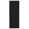 vidaXL Шкаф библиотека, черен, 67x24x161 см, инженерно дърво